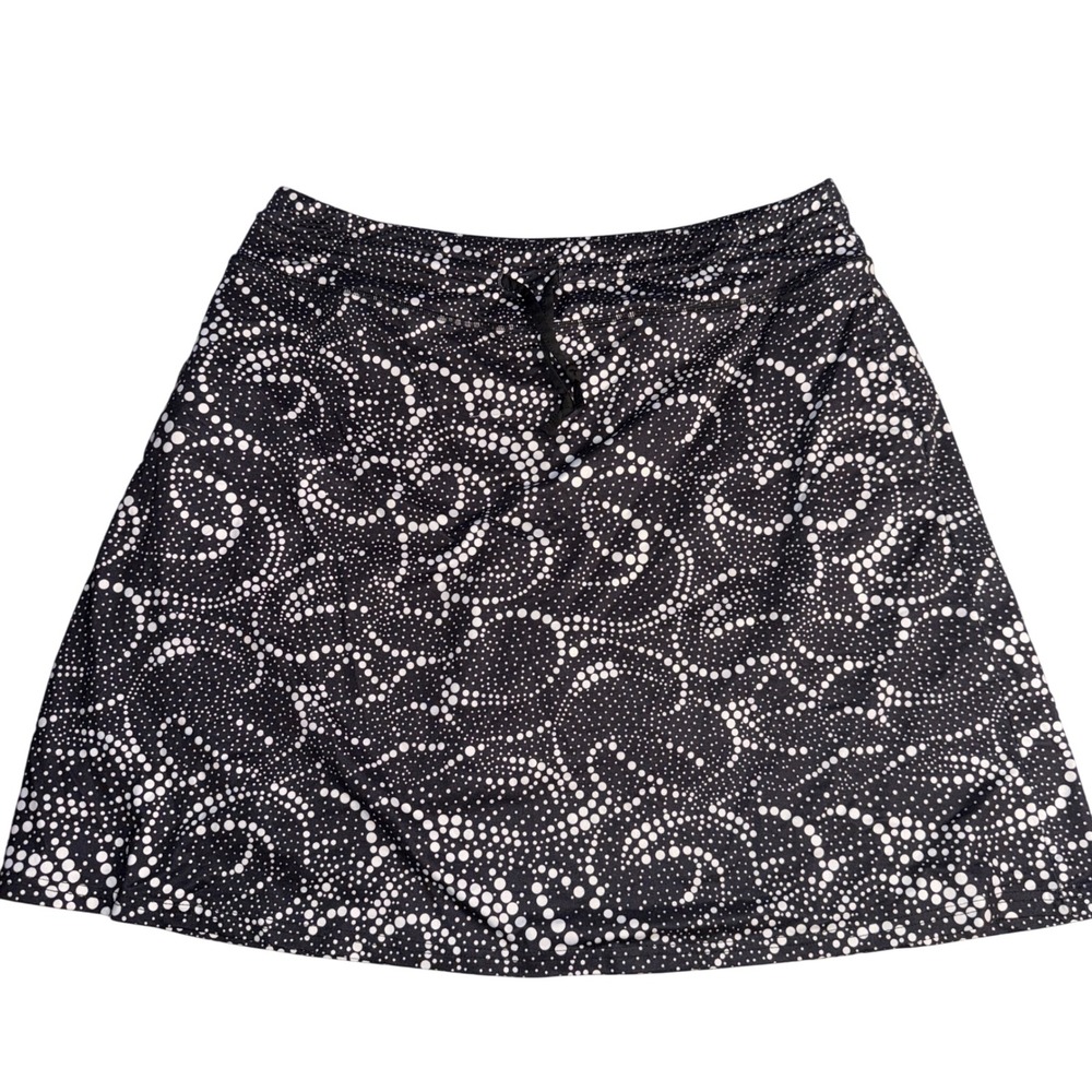 BlevonH Skort 2XL Black White Polka Dot Swirl Active Athletic Tennis Golf Skirt